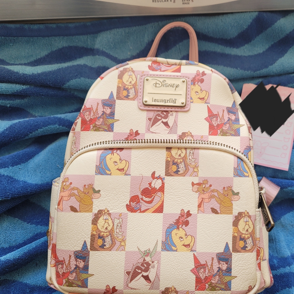 Loungefly Disney Character Patchwork Mini Backpac… - image 1